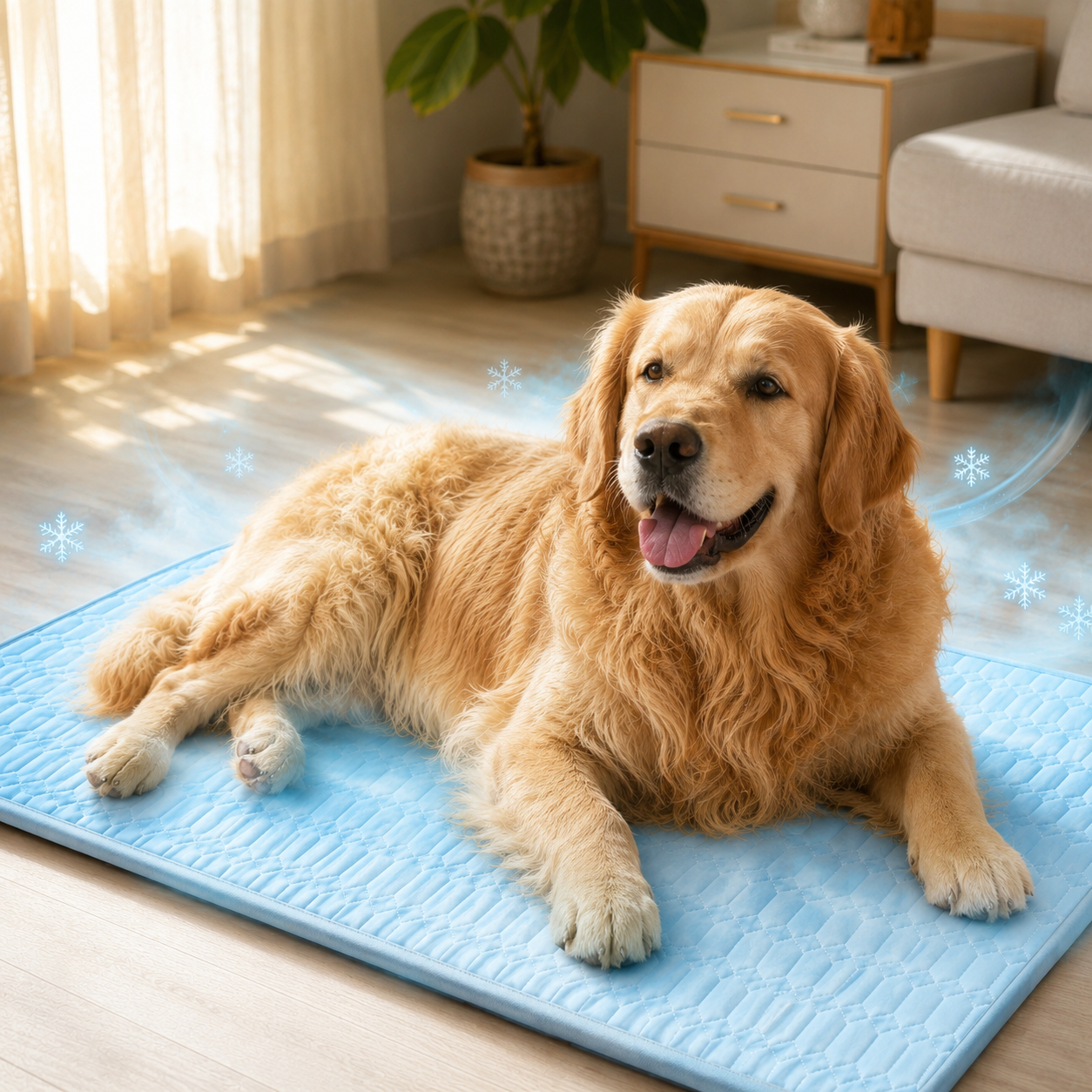 Sevaros Ice Silk Cooling Mat Pet – Ice Silk Self Cooling Dog & Cat Mat for Summer Heat Relief Indoor & Outdoor