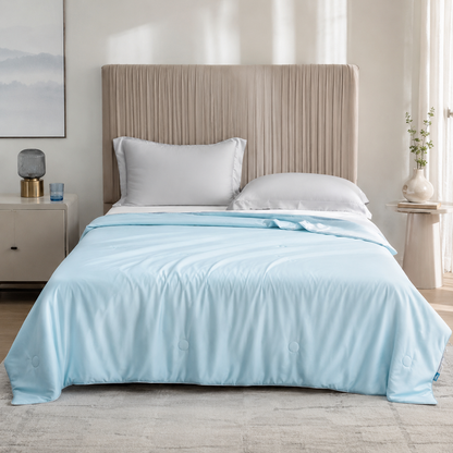 Sevaros FiberChill™ Cooling Summer Quilt Antibacterial Lightweight — Breathable Cool Comforter for Hot Sleepers Twin Full Queen King