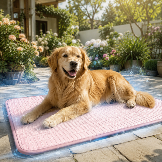 Sevaros Ice Silk Cooling Mat Pet  – Ice Silk Self Cooling Dog & Cat Mat for Summer Heat Relief Indoor & Outdoor