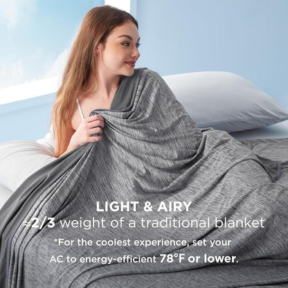 Sevaros ChillQuilt™ Cooling Blanket Lightweight Breathable — Summer Cooling Comforter Thin Quilt for Hot Sleepers Machine Washable Twin Queen King