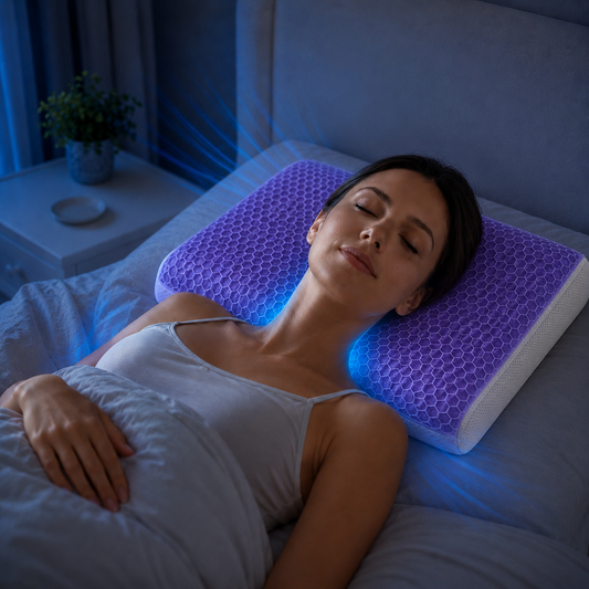 Sevaros GelCerv™ Cooling Gel Cervical Pillow TPE Zero Pressure — Adaptive Neck Support Cool Pillow for Hot Sleepers Side Back Sleeper