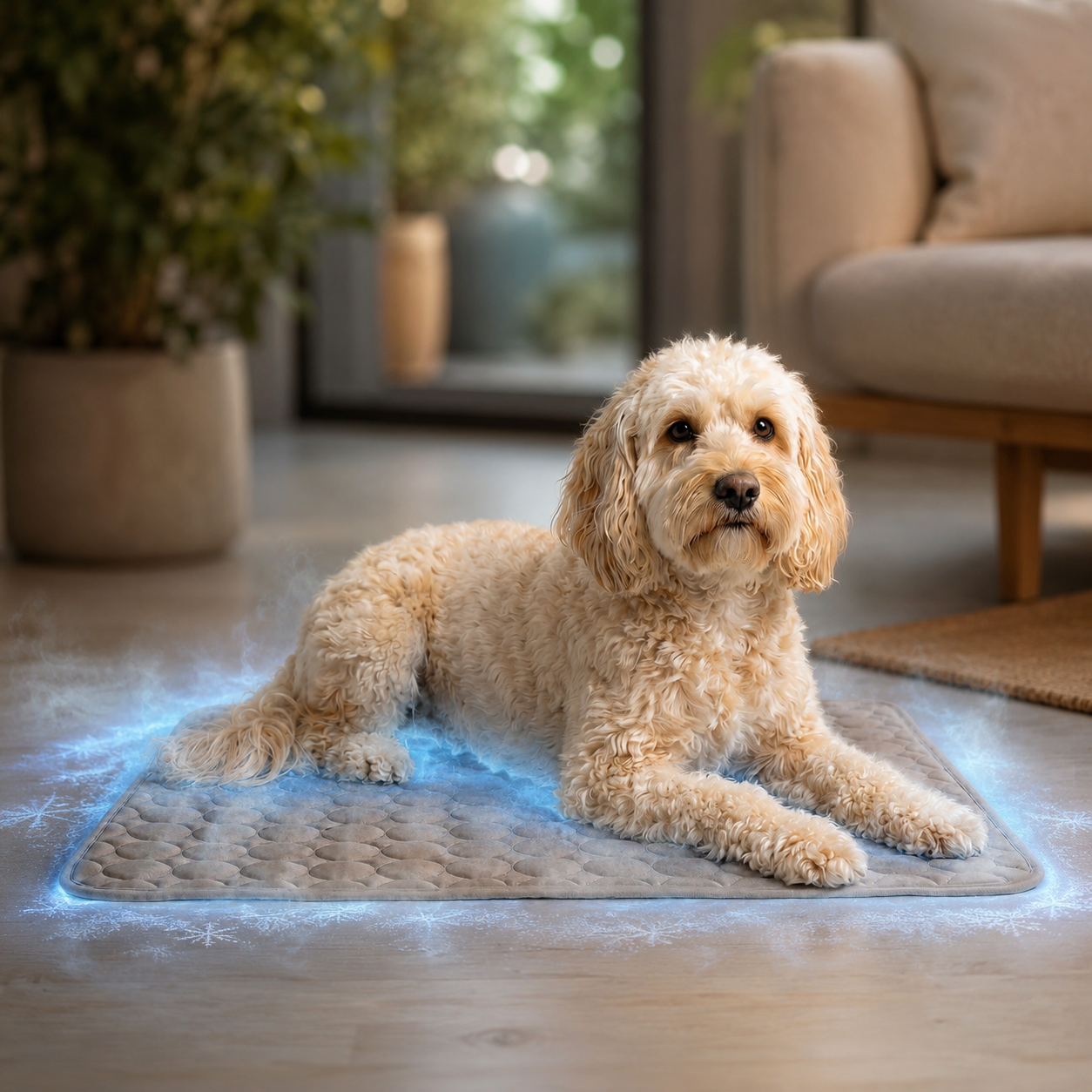 Sevaros ChillDog™ Dog Cooling Mat Self Cooling Pad Pressure Activated — Pet Cooling Bed for Dogs Cats No Electricity Summer Heat Relief Indoor Outdoor