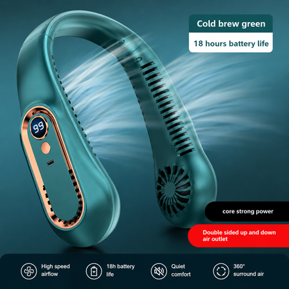 Sevaros SoftCool™ Lightweight Neck Fan – Quiet Rechargeable Wearable Cooling Fan