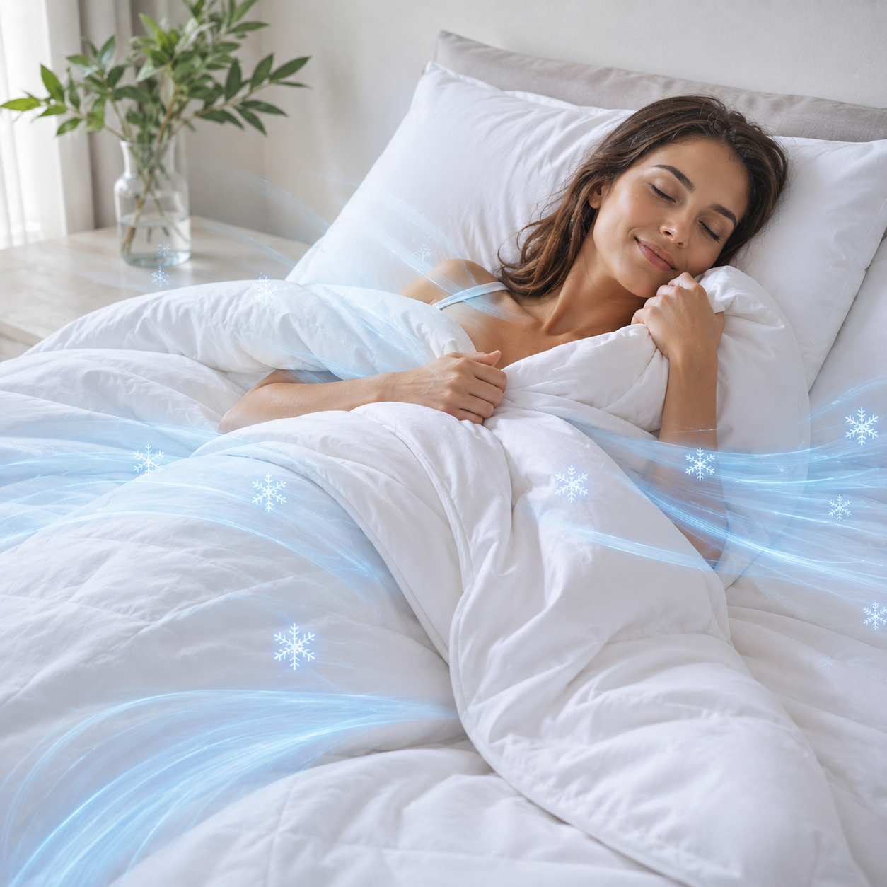 Sevaros CloudQuilt™ Cooling Summer Blanket Lightweight Breathable — Thin Cool Comforter for Hot Sleepers Machine Washable
