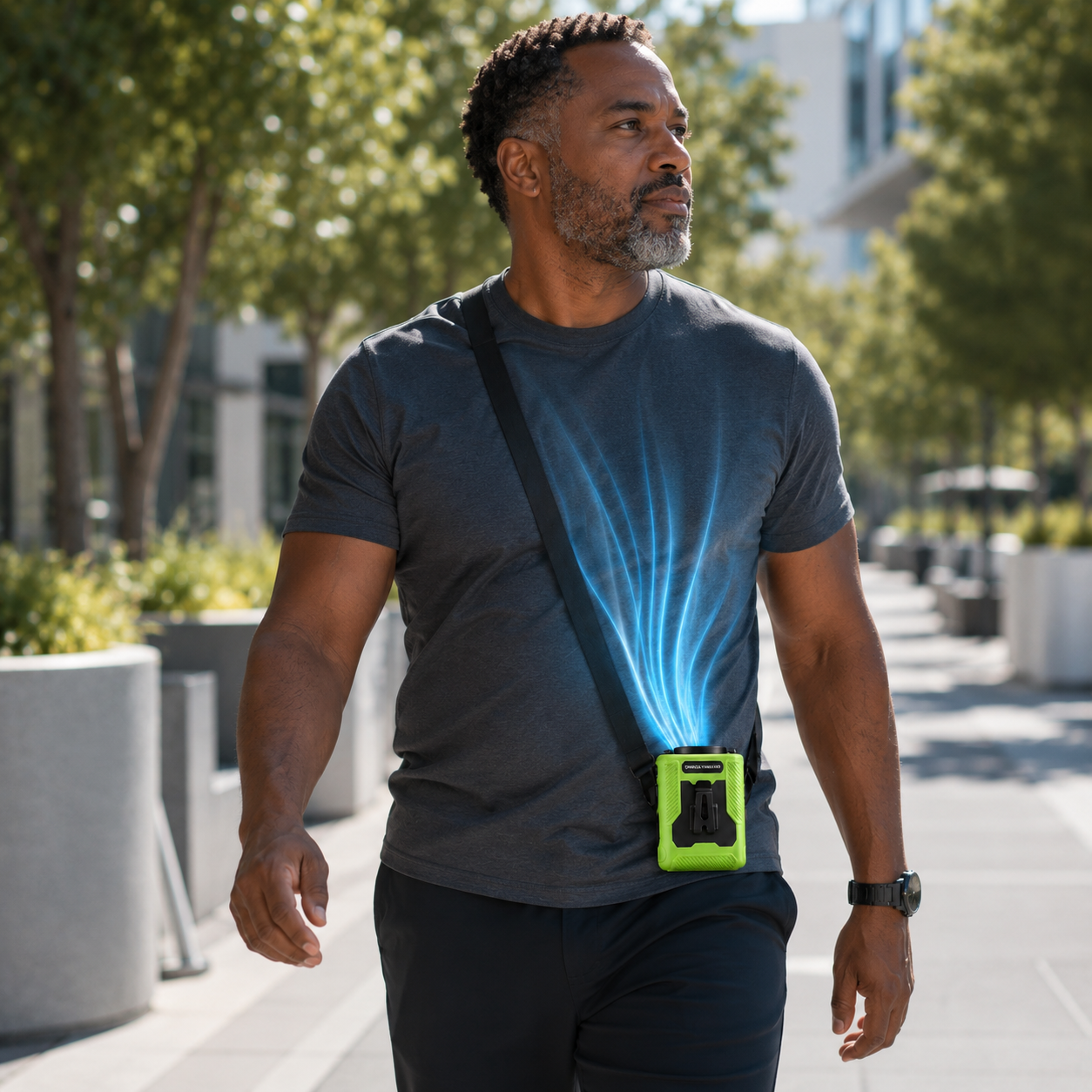 Sevaros TurboBelt™ Waist Clip Fan Rechargeable — Portable Hands Free Wearable Waist Fan Personal Cooling Fan for Outdoor Work Travel Camping Summer