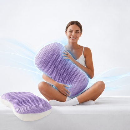 Sevaros GelCerv™ Cooling Gel Cervical Pillow TPE Zero Pressure — Adaptive Neck Support Cool Pillow for Hot Sleepers Side Back Sleeper