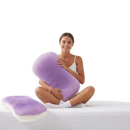 Sevaros GelCerv™ Cooling Gel Cervical Pillow TPE Zero Pressure — Adaptive Neck Support Cool Pillow for Hot Sleepers Side Back Sleeper