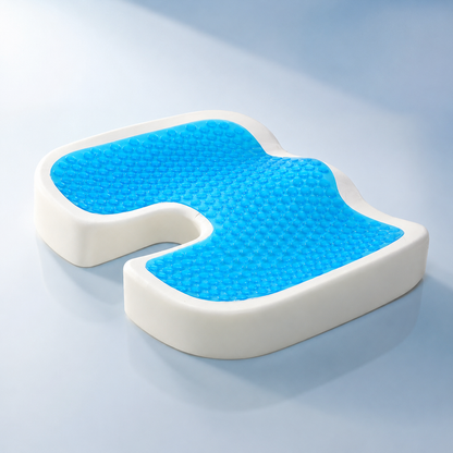 Sevaros ArcticComfort™ Cooling Gel Seat Cushion – Ergonomic Memory Foam Cushion with Cooling Gel for Office, Car & Home