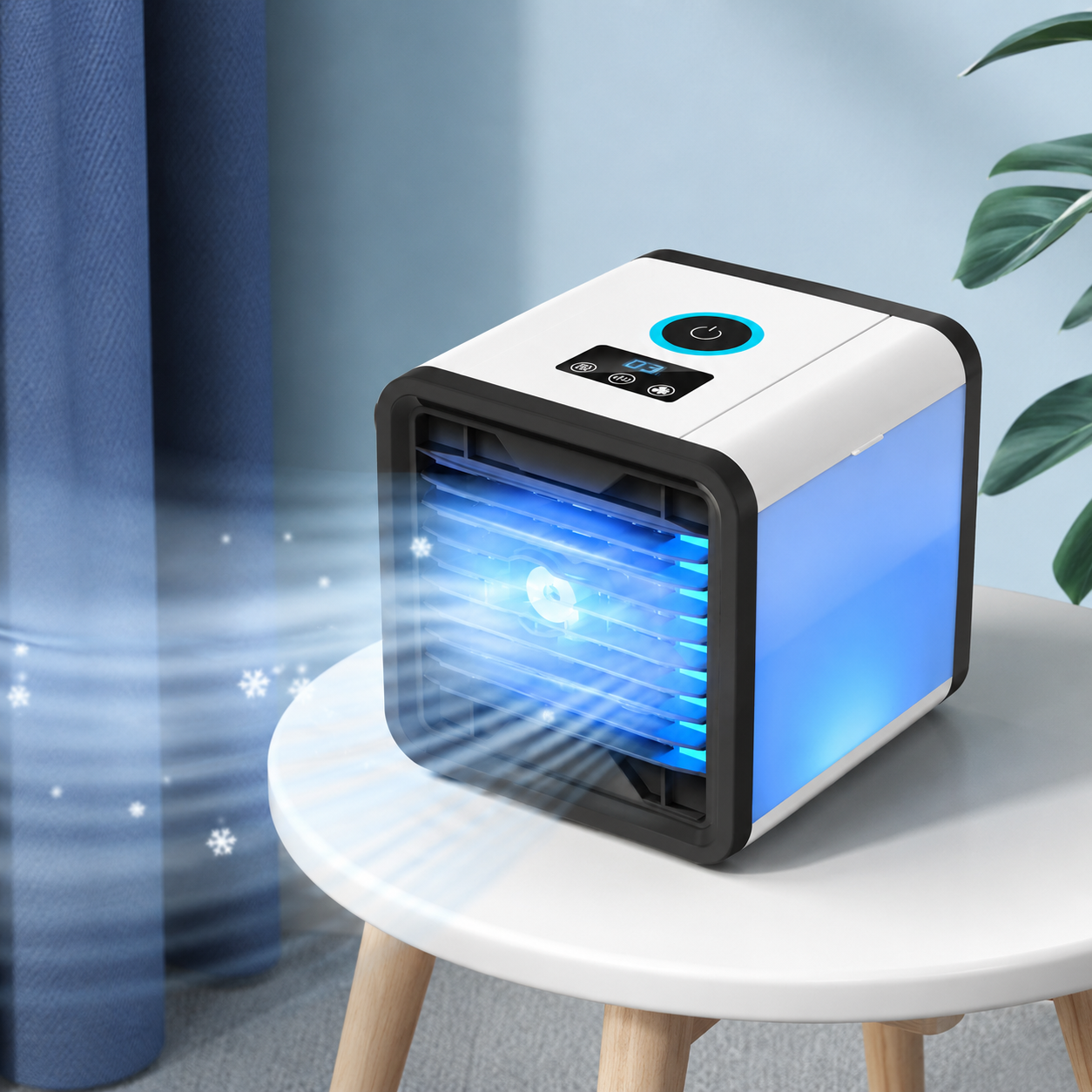 Sevaros MistHome™ Mini Air Conditioner Humidifier Portable USB — Personal Desktop Air Cooler Moisture Cooling Fan for Home Office Bedroom