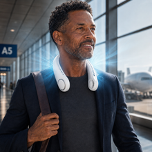 Sevaros AeroLux™ Bladeless Neck Fan Rechargeable Hands Free — Portable Wearable Neck Fan USB Personal Cooling Fan for Travel Outdoor Office