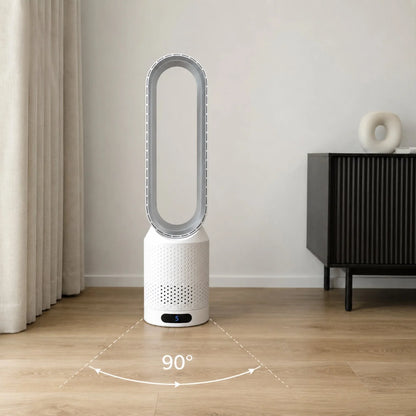 Bladeless Air Purifier Tower Fan, 3-in-1 HEPA Air Cooler with UV Purification, Quiet Oscillating Fan for Bedroom & Living Room | Sevaros AeroPure™