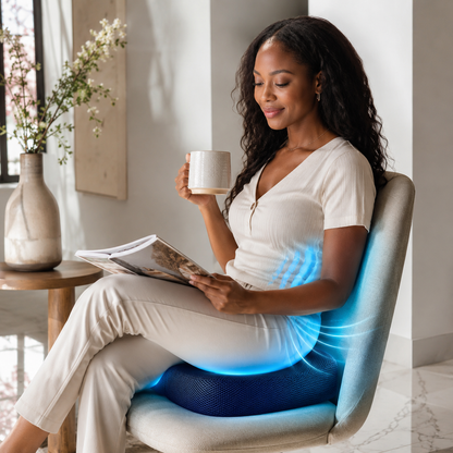 Sevaros ArcticComfort™ Cooling Gel Seat Cushion – Ergonomic Memory Foam Cushion with Cooling Gel for Office, Car & Home