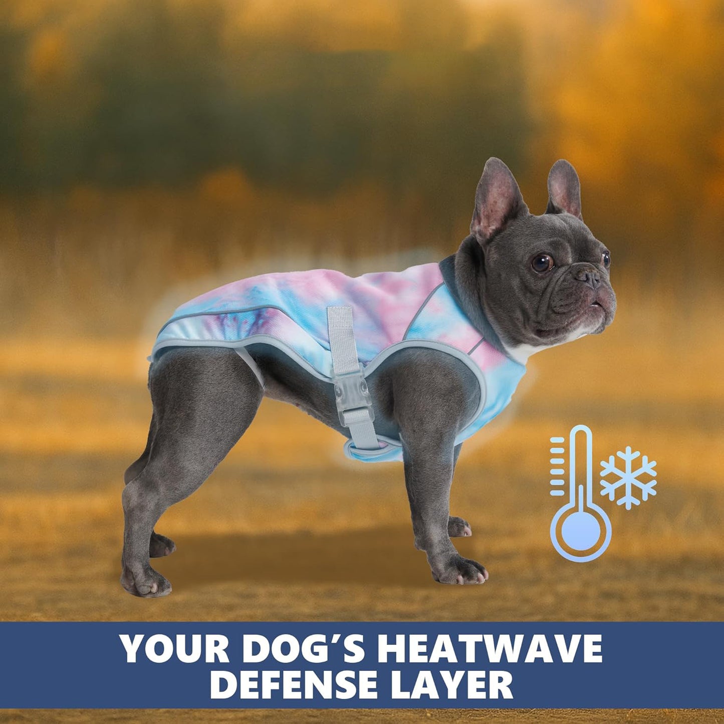 Sevaros DogGuard™ Dog Cooling Vest UV Protection Breathable Lightweight — Summer Heat Relief Harness Vest for Dogs S M L XL XXL