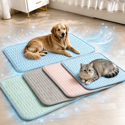 Sevaros Ice Silk Cooling Mat Pet  – Ice Silk Self Cooling Dog & Cat Mat for Summer Heat Relief Indoor & Outdoor