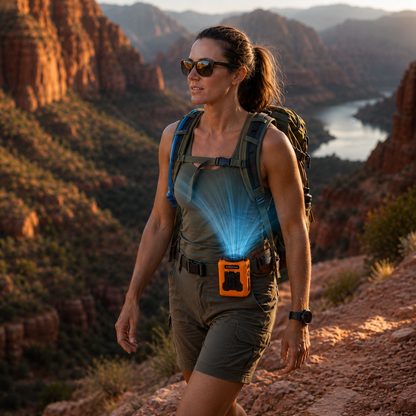 Sevaros TurboBelt™ Waist Clip Fan Rechargeable — Portable Hands Free Wearable Waist Fan Personal Cooling Fan for Outdoor Work Travel Camping Summer