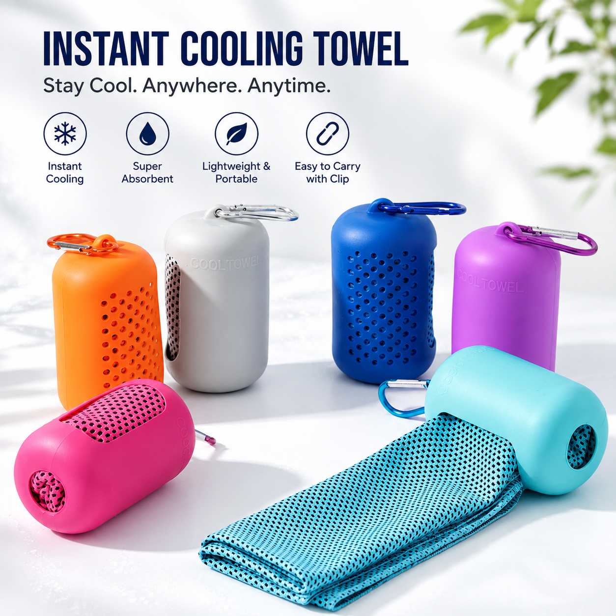 Sevaros ChillWrap™ Cooling Towel Neck Wrap — Instant Cool Towel for Sports Gym Workout Running Yoga Hiking Outdoor Summer Heat Relief