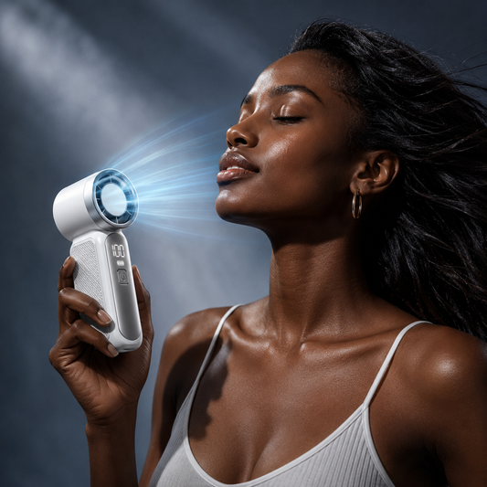 Sevaros PocketBreeze™ Mini Handheld Fan Rechargeable USB-C — Small Portable Personal Cooling Fan for Travel Outdoor Office Purse Summer