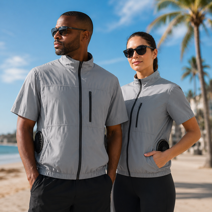 Sevaros AeroForce™ Cooling Vest 4 Fans Air Conditioned — Portable Fan Vest for Outdoor Work Construction Heat Relief Summer Men Women