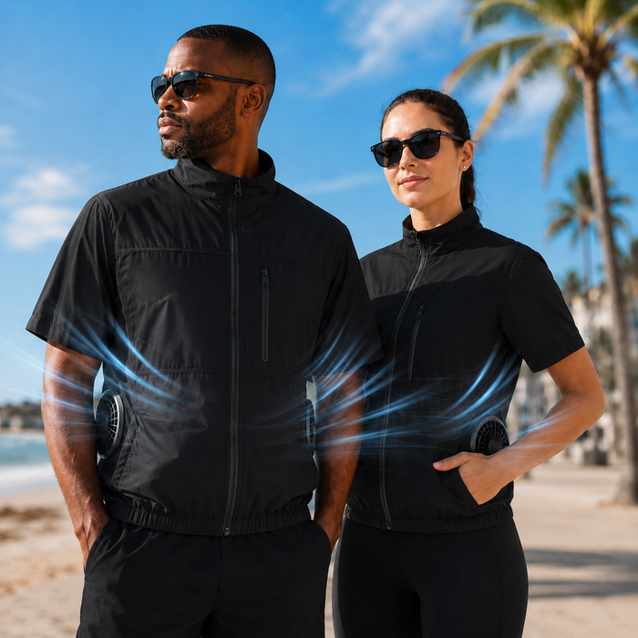 Sevaros AeroForce™ Cooling Vest 4 Fans Air Conditioned — Portable Fan Vest for Outdoor Work Construction Heat Relief Summer Men Women
