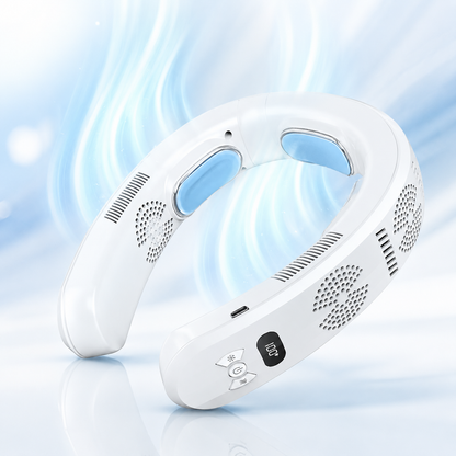 Neck Fan Rechargeable Cooler Heater 3-Zone Wearable — Sevaros ThermoFlow™ Portable Hot Cold Weather Relief Men Women Year Round