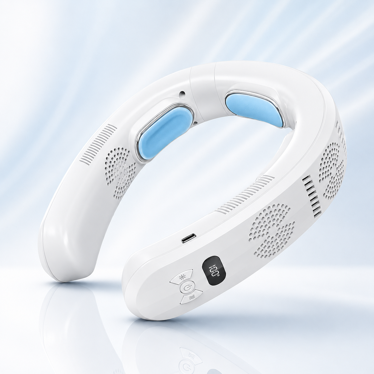Neck Fan Rechargeable Cooler Heater 3-Zone Wearable — Sevaros ThermoFlow™ Portable Hot Cold Weather Relief Men Women Year Round