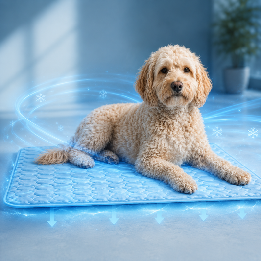 Sevaros ChillDog™ Dog Cooling Mat Self Cooling Pad Pressure Activated — Pet Cooling Bed for Dogs Cats No Electricity Summer Heat Relief Indoor Outdoor
