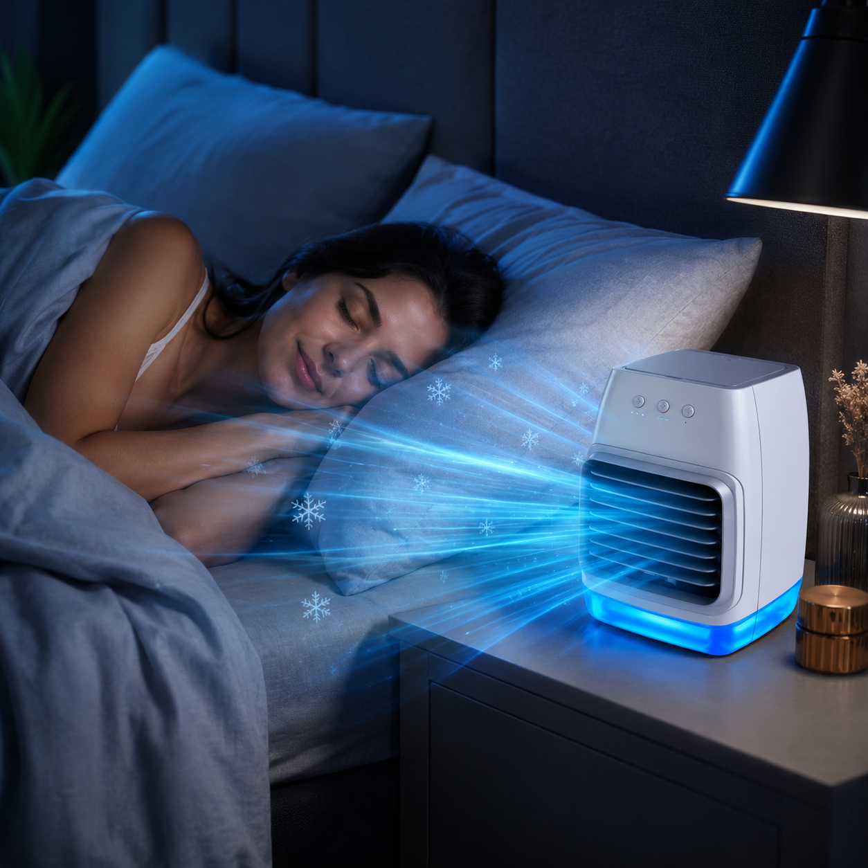 Sevaros ChillZone™ Evaporative Air Cooler Portable 4 Speed 8 Hour — Personal Fan Cooler Mini AC for Bedroom Living Room Office Summer