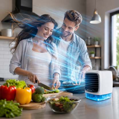 Sevaros ChillZone™ Evaporative Air Cooler Portable 4 Speed 8 Hour — Personal Fan Cooler Mini AC for Bedroom Living Room Office Summer