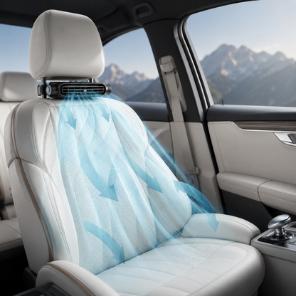 Sevaros ProSeat™ Car Seat Cooling Fan USB 3 Speed — Ventilated Seat Cooler for Car Truck SUV Long Drive Summer Heat Relief