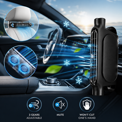 Sevaros ProSeat™ Car Seat Cooling Fan USB 3 Speed — Ventilated Seat Cooler for Car Truck SUV Long Drive Summer Heat Relief