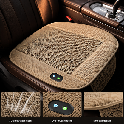 Sevaros VentSeat™ Car Seat Cooling Cushion with USB Fans — Ventilated Breathable Seat Pad for Car Truck Summer Driving Heat Relief