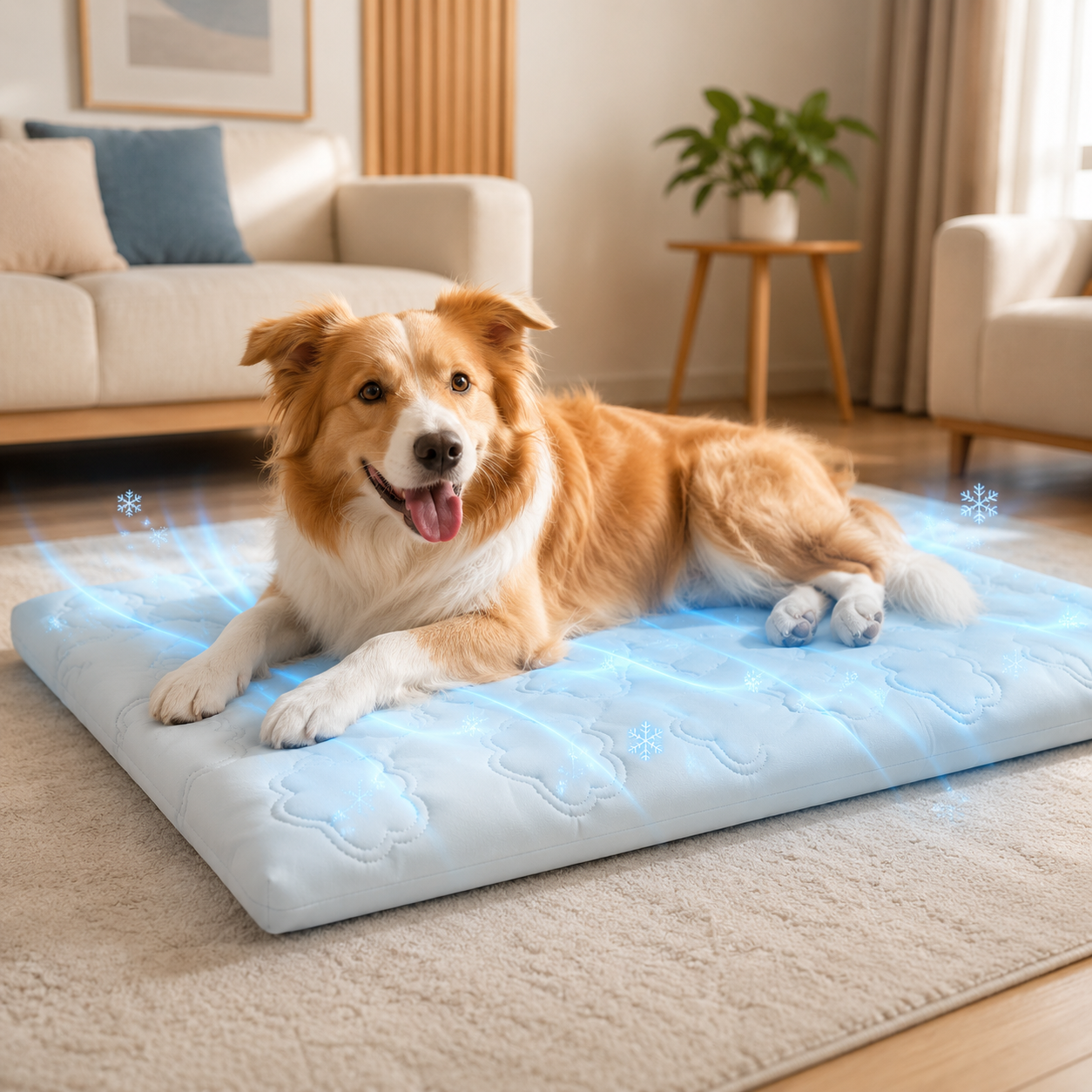 Sevaros ChillPaws™ Dog Cooling Gel Mat Pressure Activated — Self Cooling Pad for Dogs Cats No Electricity Summer Heat Relief