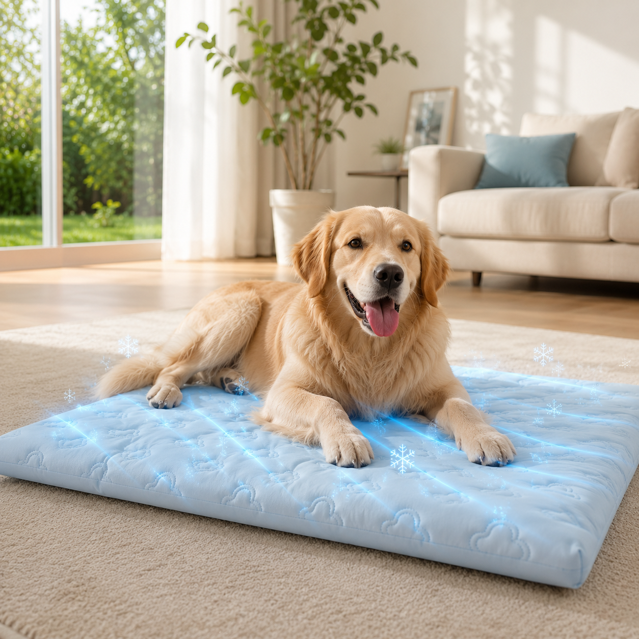 Sevaros ChillPaws™ Dog Cooling Gel Mat Pressure Activated — Self Cooling Pad for Dogs Cats No Electricity Summer Heat Relief