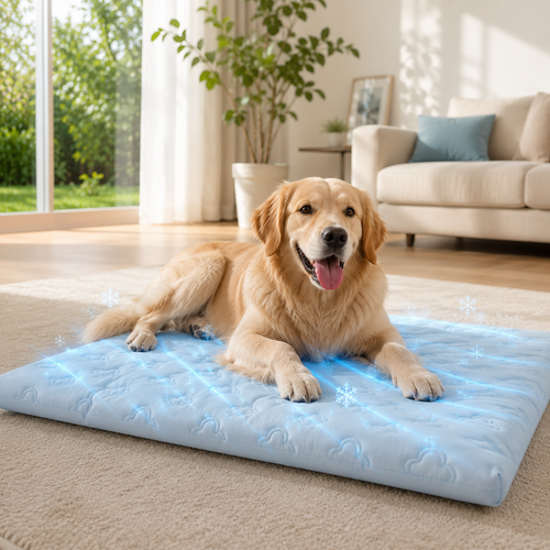 Sevaros ChillPaws™ Dog Cooling Gel Mat Pressure Activated — Self Cooling Pad for Dogs Cats No Electricity Summer Heat Relief