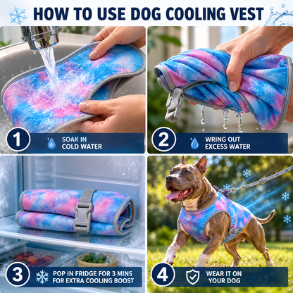 Sevaros DogGuard™ Dog Cooling Vest UV Protection Breathable Lightweight — Summer Heat Relief Harness Vest for Dogs S M L XL XXL