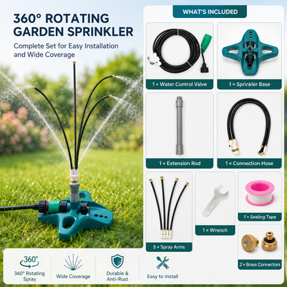 Sevaros MistZone™ Portable Outdoor Misting Cooling System — Patio Garden Backyard Atomization Spray Cooling Kit Summer Heat Relief