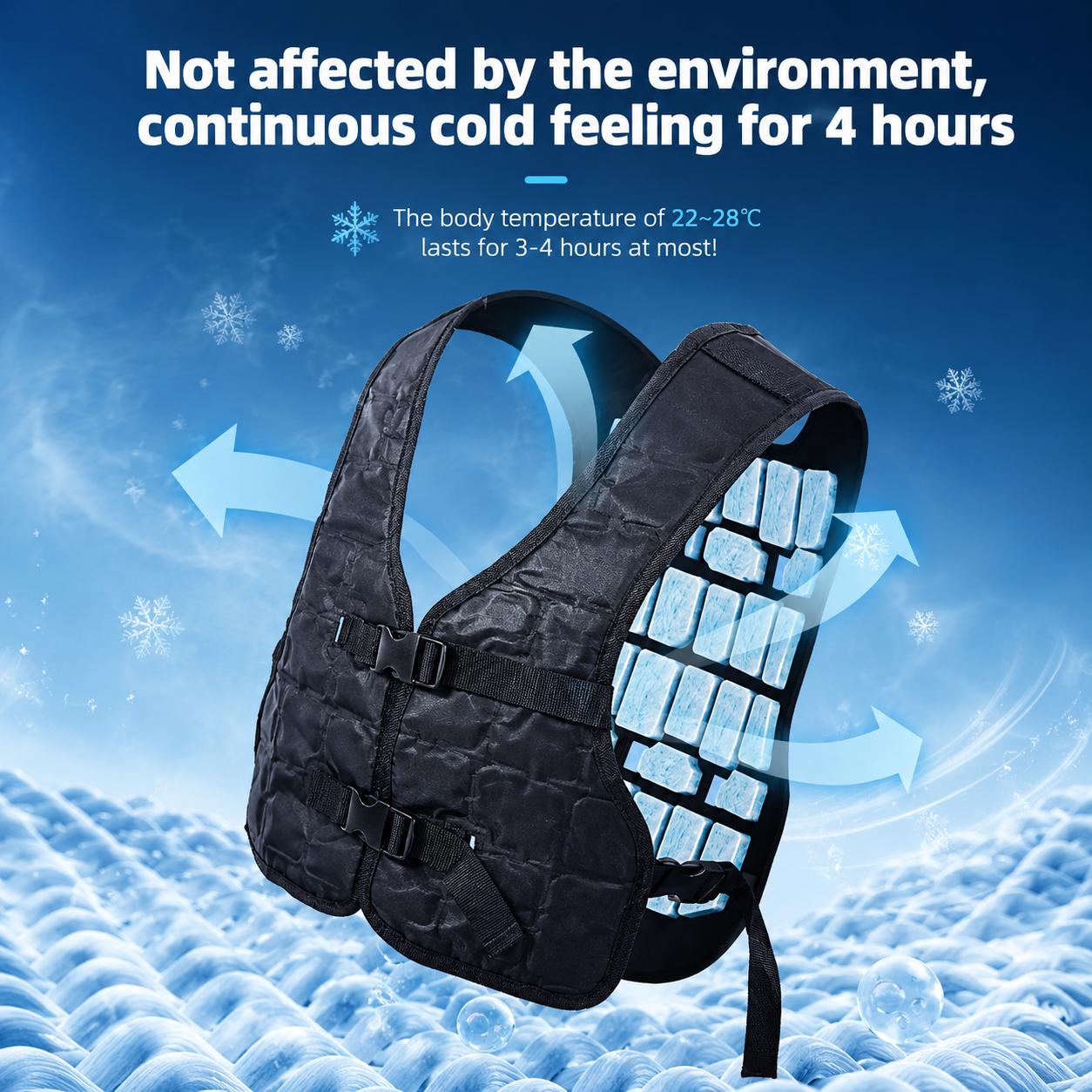 Sevaros PhaseCore Pro™ Phase Change Cooling Vest 4 Hour Temperature Regulation — Lightweight Portable Vest for Outdoor Work Sports Construction