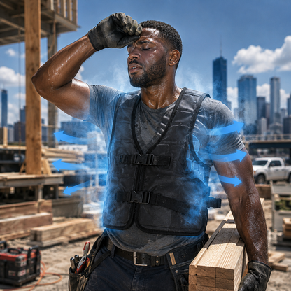 Sevaros PhaseCore Pro™ Phase Change Cooling Vest 4 Hour Temperature Regulation — Lightweight Portable Vest for Outdoor Work Sports Construction