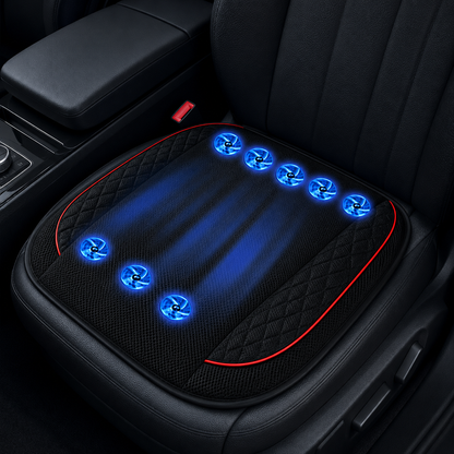 Sevaros AirDrive™ Car Seat Cooling Cushion 10 Fan Ventilated — Breathable Seat Pad for Car Truck Summer Driving Heat Relief