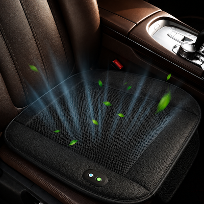 Sevaros VentSeat™ Car Seat Cooling Cushion with USB Fans — Ventilated Breathable Seat Pad for Car Truck Summer Driving Heat Relief