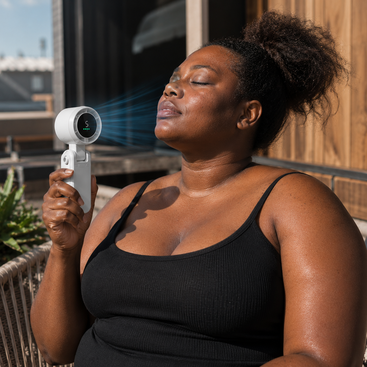 Sevaros AirMini™ Handheld Fan Rechargeable USB Compact — Small Portable Personal Cooling Fan for Travel Outdoor Office Gym Summer