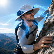 Sevaros SolarBreeze™ Solar Cooling Hat Dual Fan Rechargeable — Breathable Sun Hat with Fan for Outdoor Hiking Golf Camping Men Women