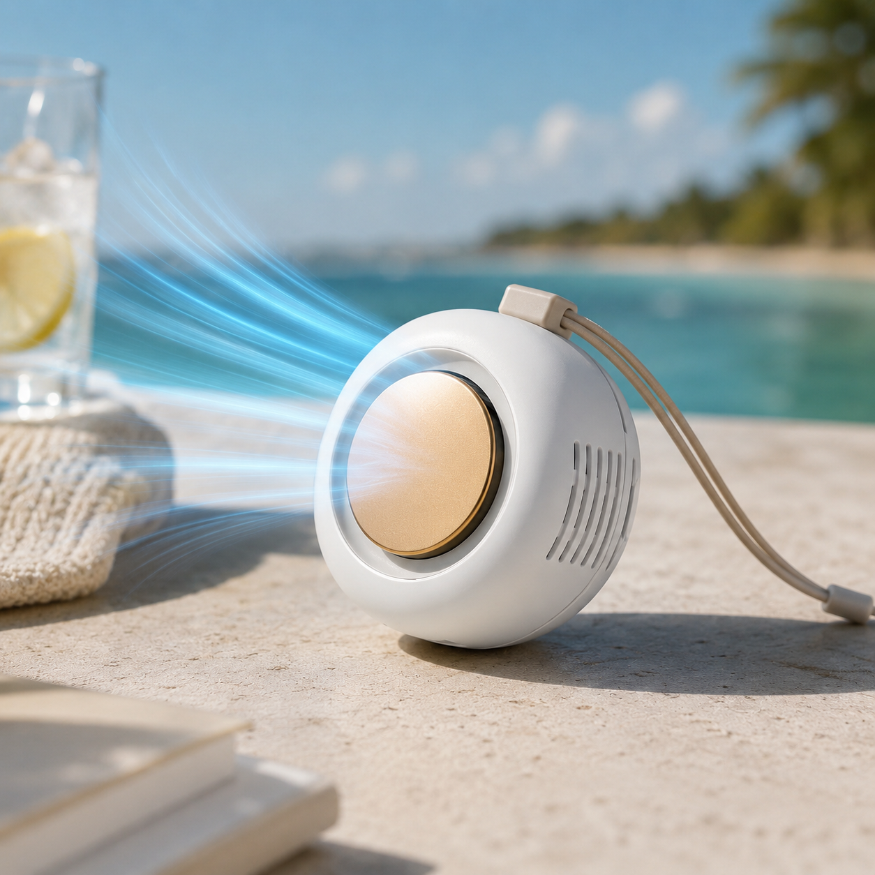 Sevaros Whirlwind™ Bladeless Mini Fan Portable USB Rechargeable — Small Silent Compact Cooling Fan for Home Office Travel Outdoor Summer