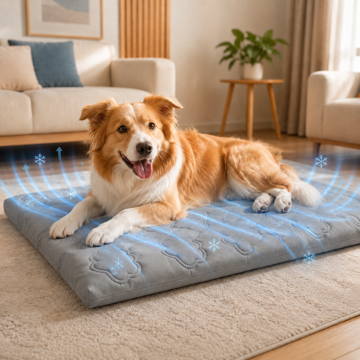 Sevaros ChillPaws™ Dog Cooling Mat Gel Pressure Activated — Self Cooling Pad for Dogs Cats No Electricity Summer Heat Relief Indoor Outdoor