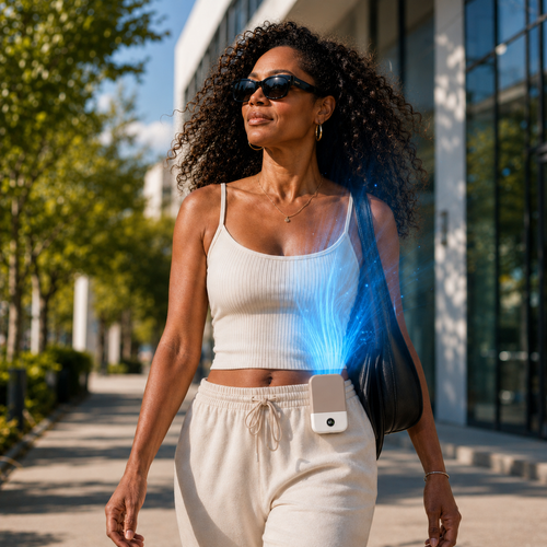 Sevaros AeroClip™ Bladeless Waist Neck Fan Rechargeable 2000mAh — 3 Speed Wearable Clip Fan Hands Free for Outdoor Work Travel Summer