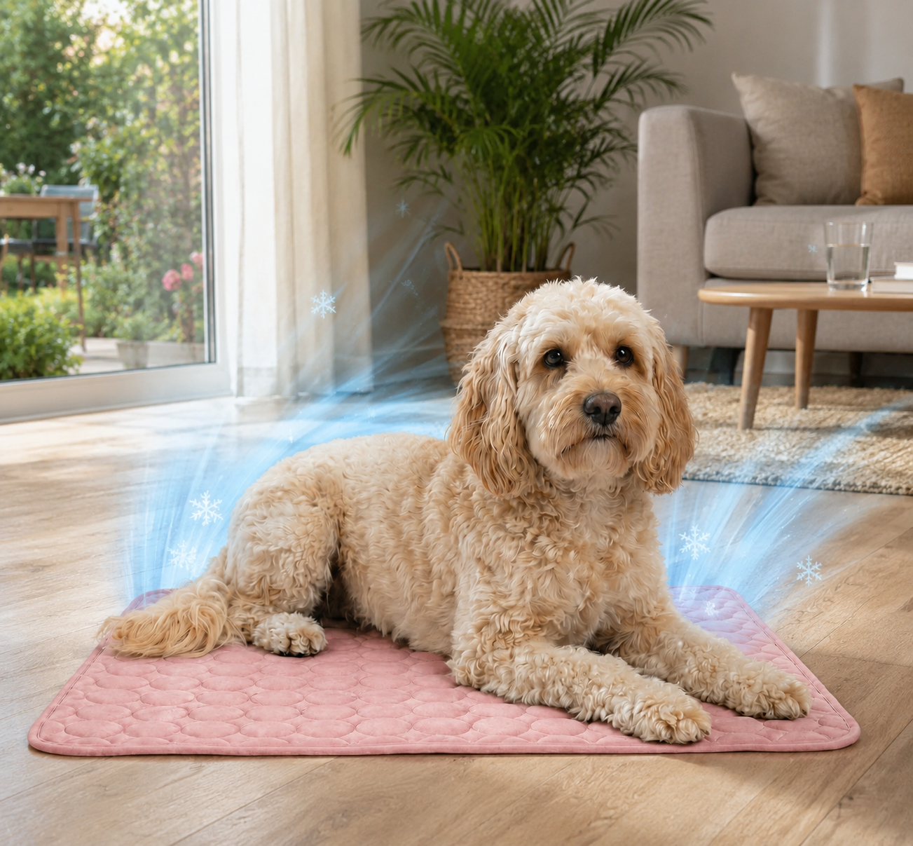 Sevaros ChillDog™ Dog Cooling Mat Self Cooling Pad Pressure Activated — Pet Cooling Bed for Dogs Cats No Electricity Summer Heat Relief Indoor Outdoor