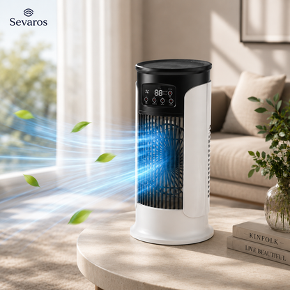 Sevaros ArcticMist™ Portable Air Cooler Fan 3-in-1 USB — Mini Air Conditioner Humidifier LED Night Light for Home Office Bedroom Summer