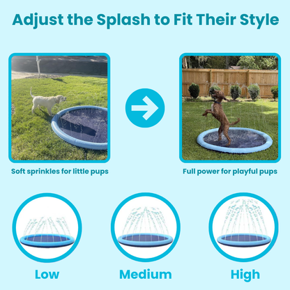 Sevaros HydroPaws™ Dog Cooling Splash Pad – Outdoor Sprinkler Water Play Mat for Dogs, Summer Cooling Pad, Backyard Splash Pool for Pets