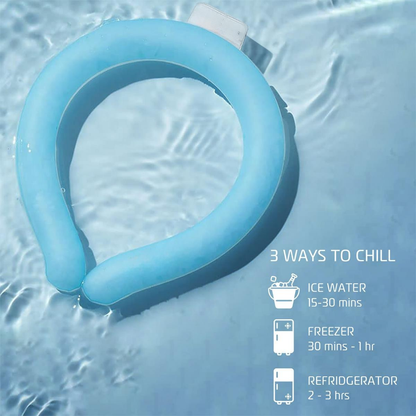 Sevaros FrostLoop™ Neck Fan Phase Change Reusable Ice Wrap No Battery Wearable Cooling Band Outdoor Work Sports Heat Relief Summer
