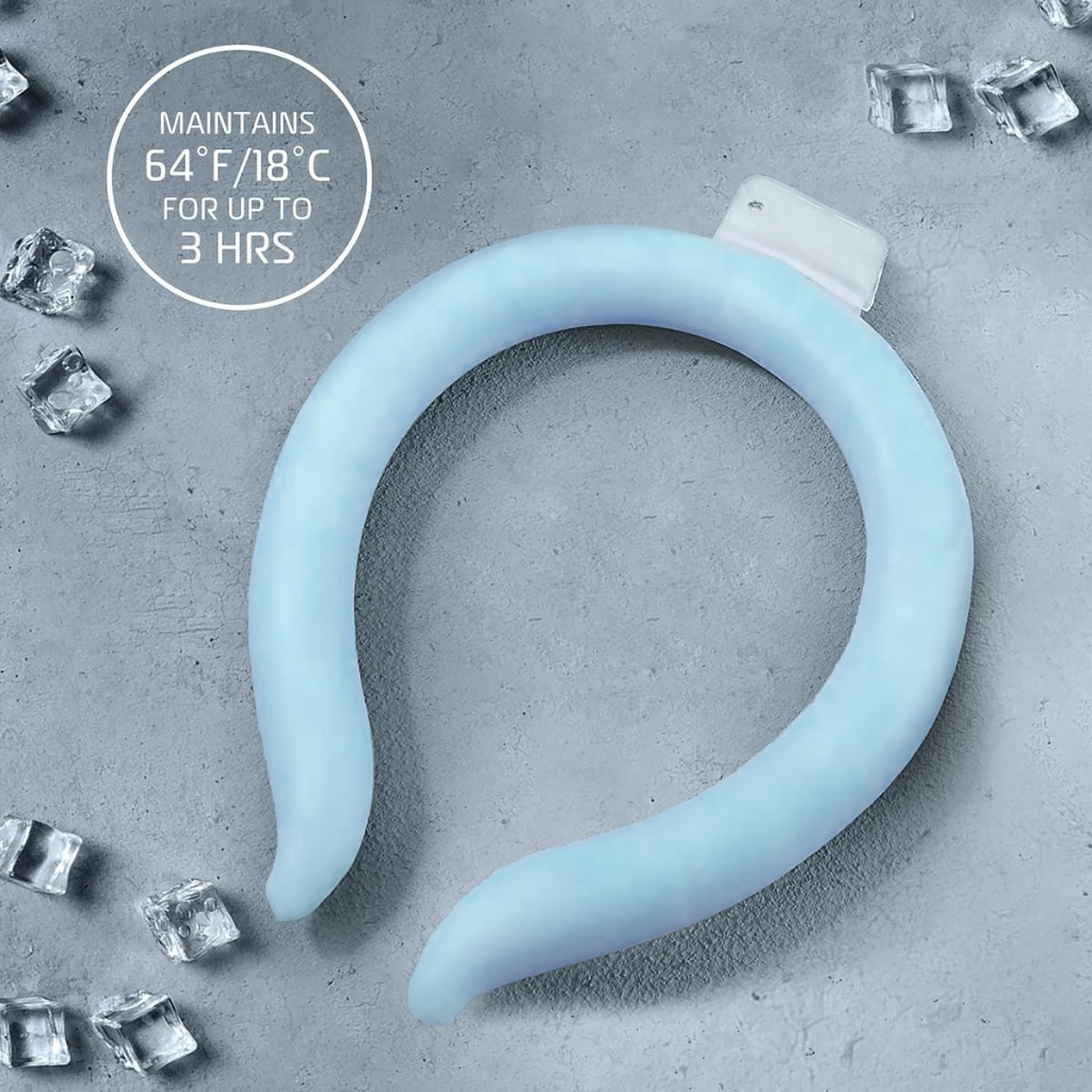 Sevaros FrostLoop™ Neck Fan Phase Change Reusable Ice Wrap No Battery Wearable Cooling Band Outdoor Work Sports Heat Relief Summer